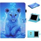 For 8 inch Universal Tablet Colored Drawing Stitching Horizontal Flip Leather Case with Holder & Card Slots & Anti-skid strip(Little Tiger) - 1