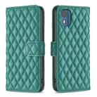 For Nokia C02 Diamond Lattice Wallet Flip Leather Phone Case(Green) - 1