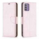 For Nokia G42/G310 Litchi Texture Pure Color Leather Phone Case(Rose Gold) - 1