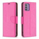 For Nokia G42/G310 Litchi Texture Pure Color Leather Phone Case(Rose Red) - 1