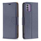 For Nokia G42/G310 Litchi Texture Pure Color Leather Phone Case(Blue) - 1