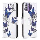 For Nokia G42/G310 Colored Drawing Leather Phone Case(Butterflies) - 1