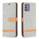 For Nokia G42/G310 Color Matching Denim Texture Horizontal Flip Leather Case(Grey) - 1