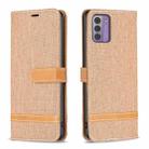 For Nokia G42/G310 Color Matching Denim Texture Horizontal Flip Leather Case(Brown) - 1