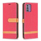 For Nokia G42/G310 Color Matching Denim Texture Horizontal Flip Leather Case(Red) - 1