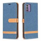 For Nokia G42/G310 Color Matching Denim Texture Horizontal Flip Leather Case(Dark Blue) - 1