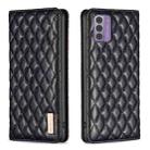 For Nokia G42/G310 Diamond Lattice Magnetic Leather Flip Phone Case(Black) - 1