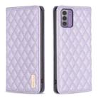 For Nokia G42/G310 Diamond Lattice Magnetic Leather Flip Phone Case(Purple) - 1