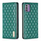 For Nokia G42/G310 Diamond Lattice Magnetic Leather Flip Phone Case(Green) - 1
