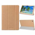 For Teclast P20HD / M40 / M40 Pro Ordinary Horizontal Flip PU Leather Protective Case with Bracket(Gold) - 1