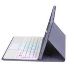 For Samsung Galaxy Tab S9 Candy Color Touch Backlight Bluetooth Keyboard Leather Tablet Case with Pen Holder(Purple) - 5