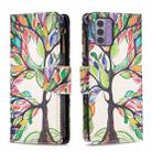 For Nokia G42/G310 Colored Drawing Pattern Zipper Leather Phone Case(Big Tree) - 1