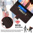 For Samsung Galaxy A24 4G Stitching Side-Magnetic RFID Leather Phone Case(Coffee) - 6