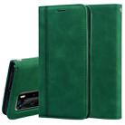 For Huawei P40 Pro Frosted Business Magnetic Horizontal Flip PU Leather Case with Holder & Card Slot & Lanyard(Green) - 1