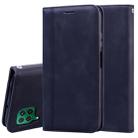 For Huawei P40 Lite Frosted Business Magnetic Horizontal Flip PU Leather Case with Holder & Card Slot & Lanyard(Black) - 1