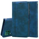 For Huawei P40 Lite Frosted Business Magnetic Horizontal Flip PU Leather Case with Holder & Card Slot & Lanyard(Blue) - 1
