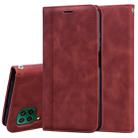 For Huawei P40 Lite Frosted Business Magnetic Horizontal Flip PU Leather Case with Holder & Card Slot & Lanyard(Brown) - 1