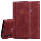 For Huawei P Smart 2019 Frosted Business Magnetic Horizontal Flip PU Leather Case with Holder & Card Slot & Lanyard(Brown) - 1