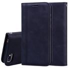 For Huawei Y5 (2018) Frosted Business Magnetic Horizontal Flip PU Leather Case with Holder & Card Slot & Lanyard(Black) - 1
