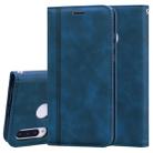 For Huawei P30 Lite Frosted Business Magnetic Horizontal Flip PU Leather Case with Holder & Card Slot & Lanyard(Blue) - 1