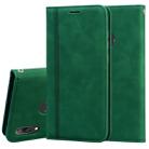 For Huawei Y7 Prime (2019) Frosted Business Magnetic Horizontal Flip PU Leather Case with Holder & Card Slot & Lanyard(Green) - 1