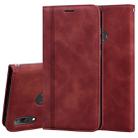 For Huawei Y7 Prime (2019) Frosted Business Magnetic Horizontal Flip PU Leather Case with Holder & Card Slot & Lanyard(Brown) - 1