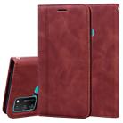 For Huawei Honor 9A Frosted Business Magnetic Horizontal Flip PU Leather Case with Holder & Card Slot & Lanyard(Brown) - 1