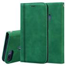 For Huawei Honor 9 Lite Frosted Business Magnetic Horizontal Flip PU Leather Case with Holder & Card Slot & Lanyard(Green) - 1