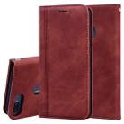 For Huawei Honor 9 Lite Frosted Business Magnetic Horizontal Flip PU Leather Case with Holder & Card Slot & Lanyard(Brown) - 1