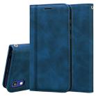 For Huawei Y5 (2019) / Honor 8S Frosted Business Magnetic Horizontal Flip PU Leather Case with Holder & Card Slot & Lanyard(Blue) - 1