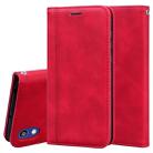 For Huawei Y5 (2019) / Honor 8S Frosted Business Magnetic Horizontal Flip PU Leather Case with Holder & Card Slot & Lanyard(Red) - 1