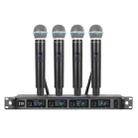 XTUGA A140-H Wireless Microphone System 4 Channel UHF Handheld Microphone(US Plug) - 1