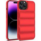 For iPhone 15 Pro Eiderdown Airbag Shockproof Phone Case(Red) - 1