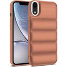 For iPhone XR Eiderdown Airbag Shockproof Phone Case(Khaki) - 1