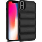 For iPhone X / XS Eiderdown Airbag Shockproof Phone Case(Black) - 1