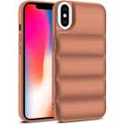 For iPhone X / XS Eiderdown Airbag Shockproof Phone Case(Khaki) - 1