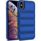 For iPhone XS Max Eiderdown Airbag Shockproof Phone Case(Blue) - 1