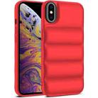 For iPhone XS Max Eiderdown Airbag Shockproof Phone Case(Red) - 1