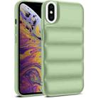 For iPhone XS Max Eiderdown Airbag Shockproof Phone Case(Army Green) - 1