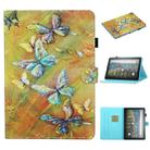For Kindle Fire HD8 (2020) / HD8 Plus (2020) Colored Drawing Stitching Horizontal Flip Leather Case with Holder & Card Slots & Sleep / Wake-up Function(Butterfly) - 1