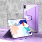 For Huawei MatePad 10.4 Clear 360 Rotation Stand Smart Leather Tablet Case(Purple) - 1