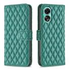 For OPPO A78 4G Diamond Lattice Wallet Flip Leather Phone Case(Green) - 1