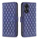 For OPPO A78 5G Diamond Lattice Wallet Flip Leather Phone Case(Blue) - 1