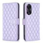 For OPPO A78 5G Diamond Lattice Wallet Flip Leather Phone Case(Purple) - 1