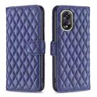 For OPPO A38 4G Diamond Lattice Wallet Flip Leather Phone Case(Blue) - 1