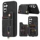 For Samsung Galaxy S23 FE 5G ABEEL Litchi Texture Card Bag PU Phone Case(Black) - 1