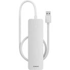 Baseus Ultra Joy Series 4 in 1 USB to USB3.0x4 HUB Adapter, Cable Length:50cm(White) - 1