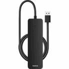 Baseus Ultra Joy Series 4 in 1 USB to USB3.0x4 HUB Adapter, Cable Length:100cm(Black) - 1