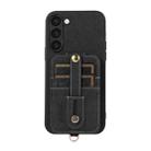 For Samsung Galaxy S23+ 5G ABEEL Litchi Texture Card Bag PU Phone Case(Black) - 1