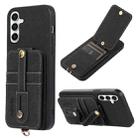 For Samsung Galaxy S23 FE 5G ABEEL Litchi Texture Card Bag PU Phone Case(Black) - 1